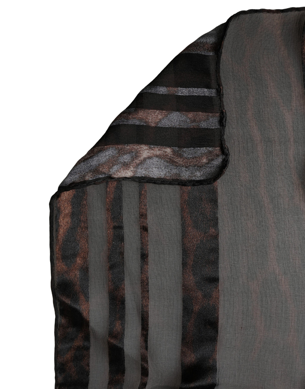 Dolce & Gabbana Black Striped Silk Scarf 193cm x 131cm Stole