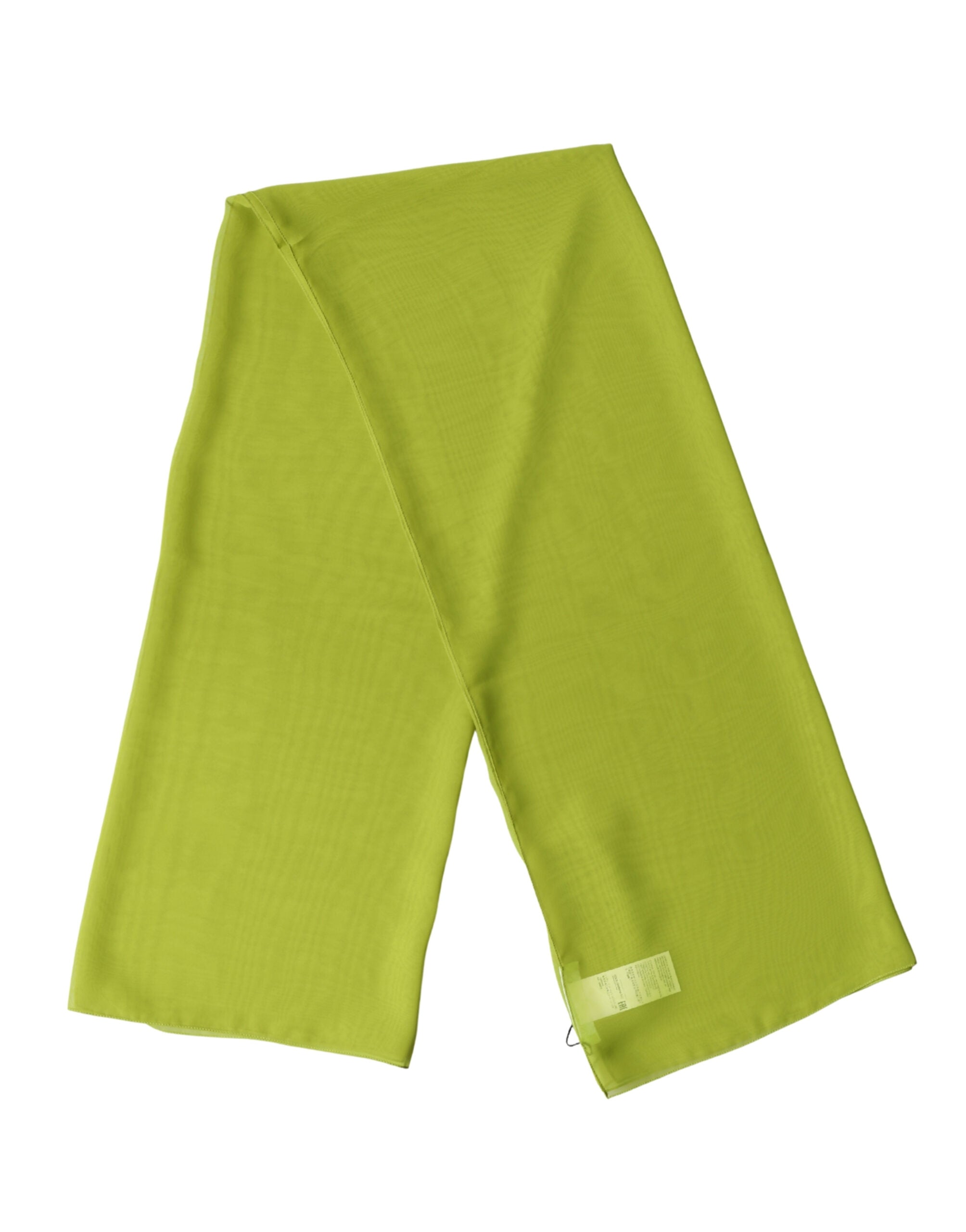 Dolce & Gabbana Yellow-Green Wrap Scarf Foulard 131cm x 99.5cm Scarf