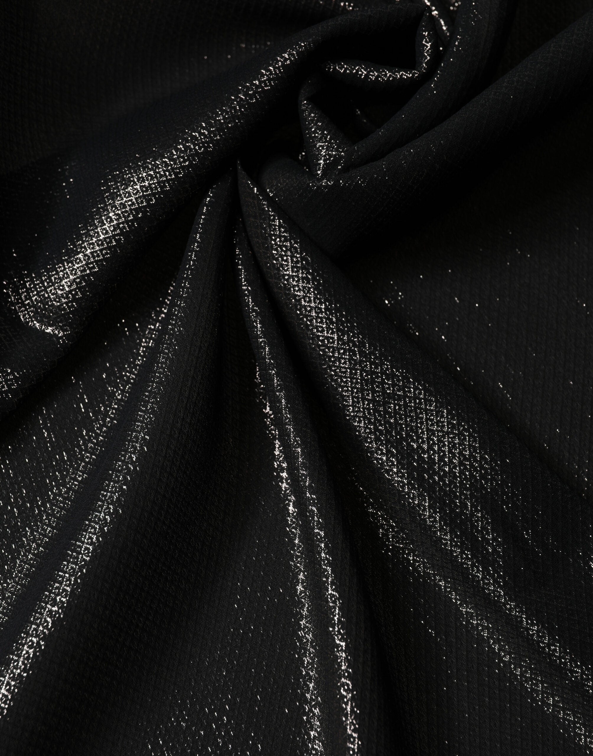 Dolce & Gabbana Black Silk Scarf Foulard 122cm x 120cm