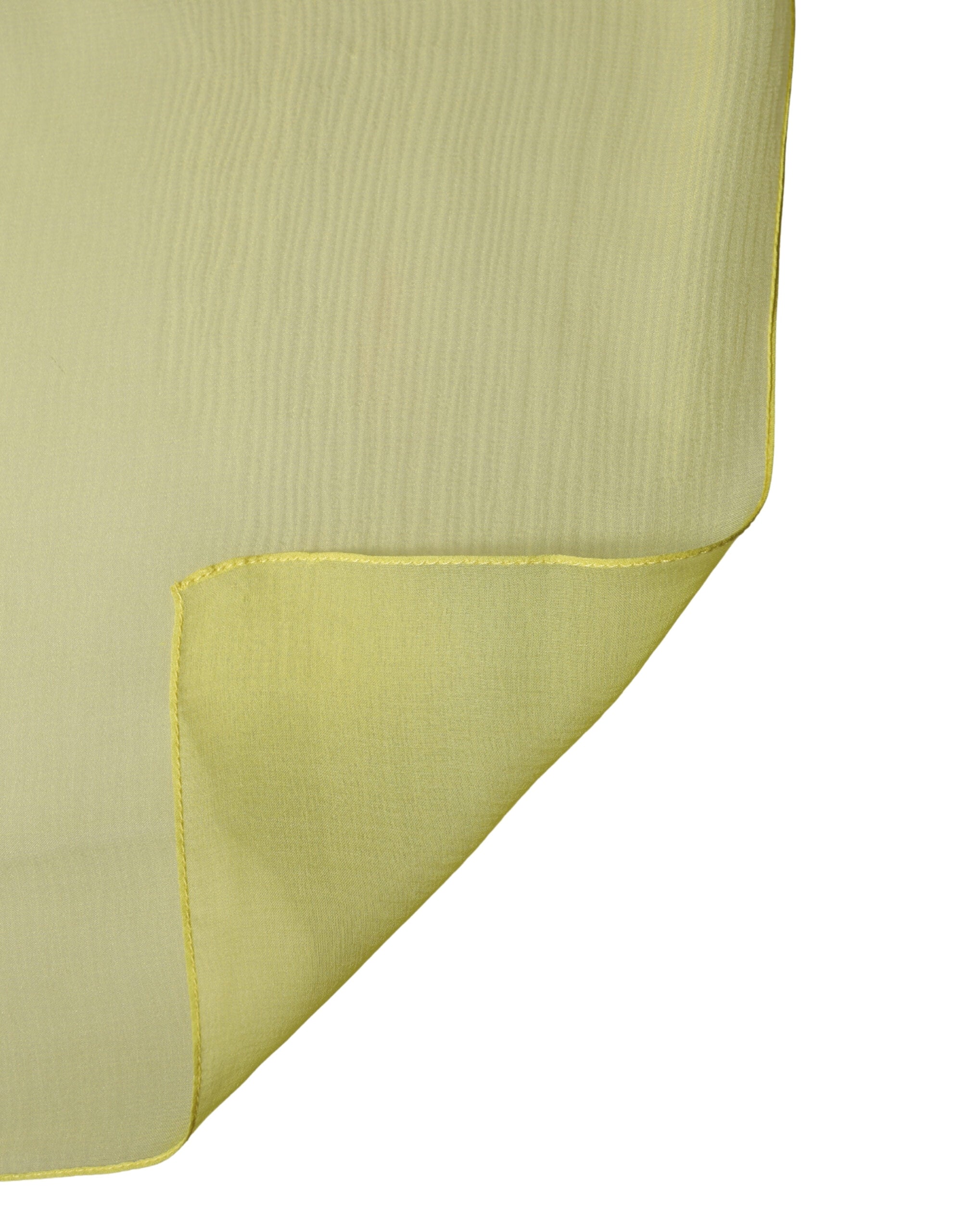 Dolce & Gabbana Gelber Seiden-Nackenschal Foulard 120cm x 117cm Schal