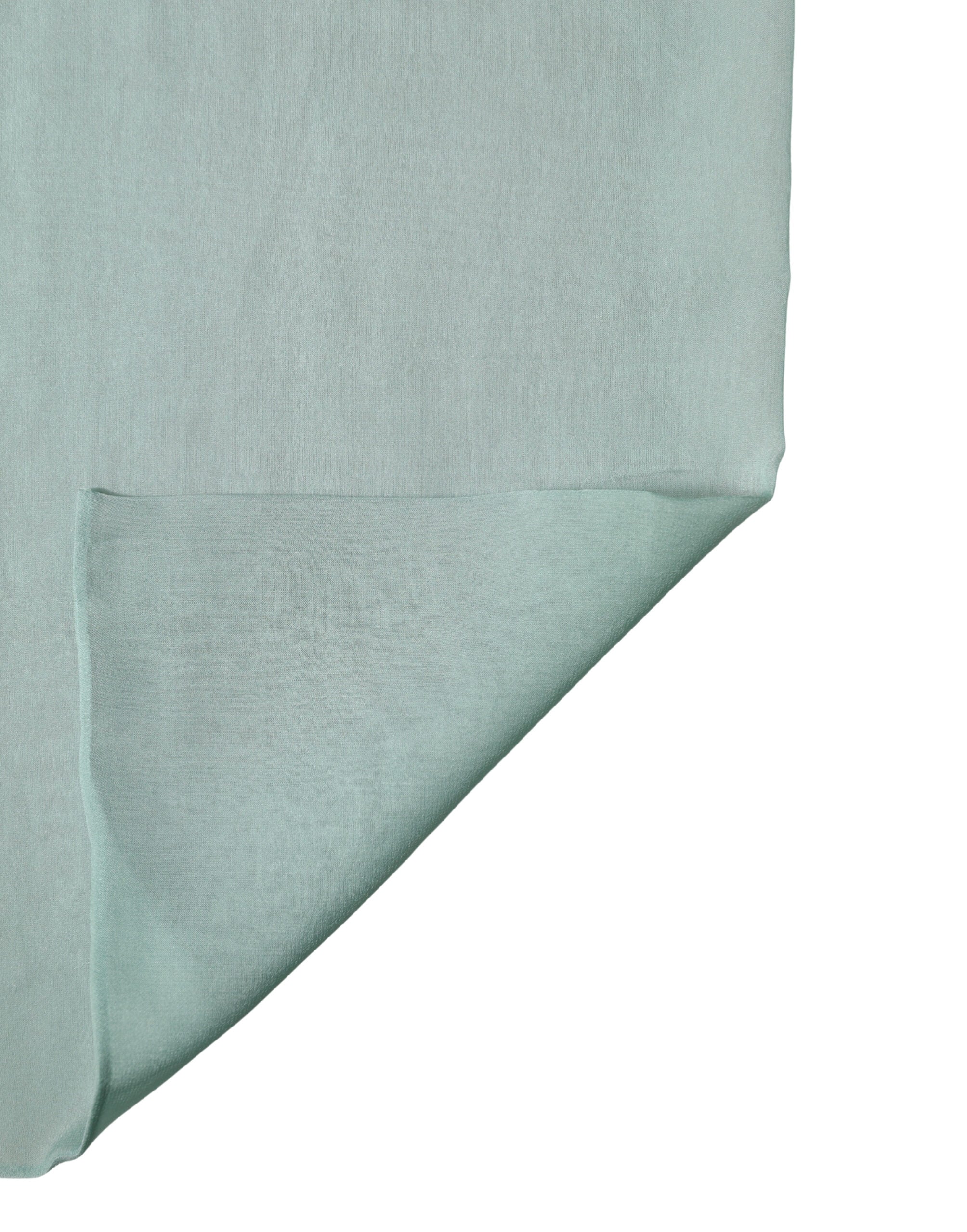 Dolce & Gabbana Teal Silk Scarf Wrap Foulard Stole 292cm x 19cm Scarf