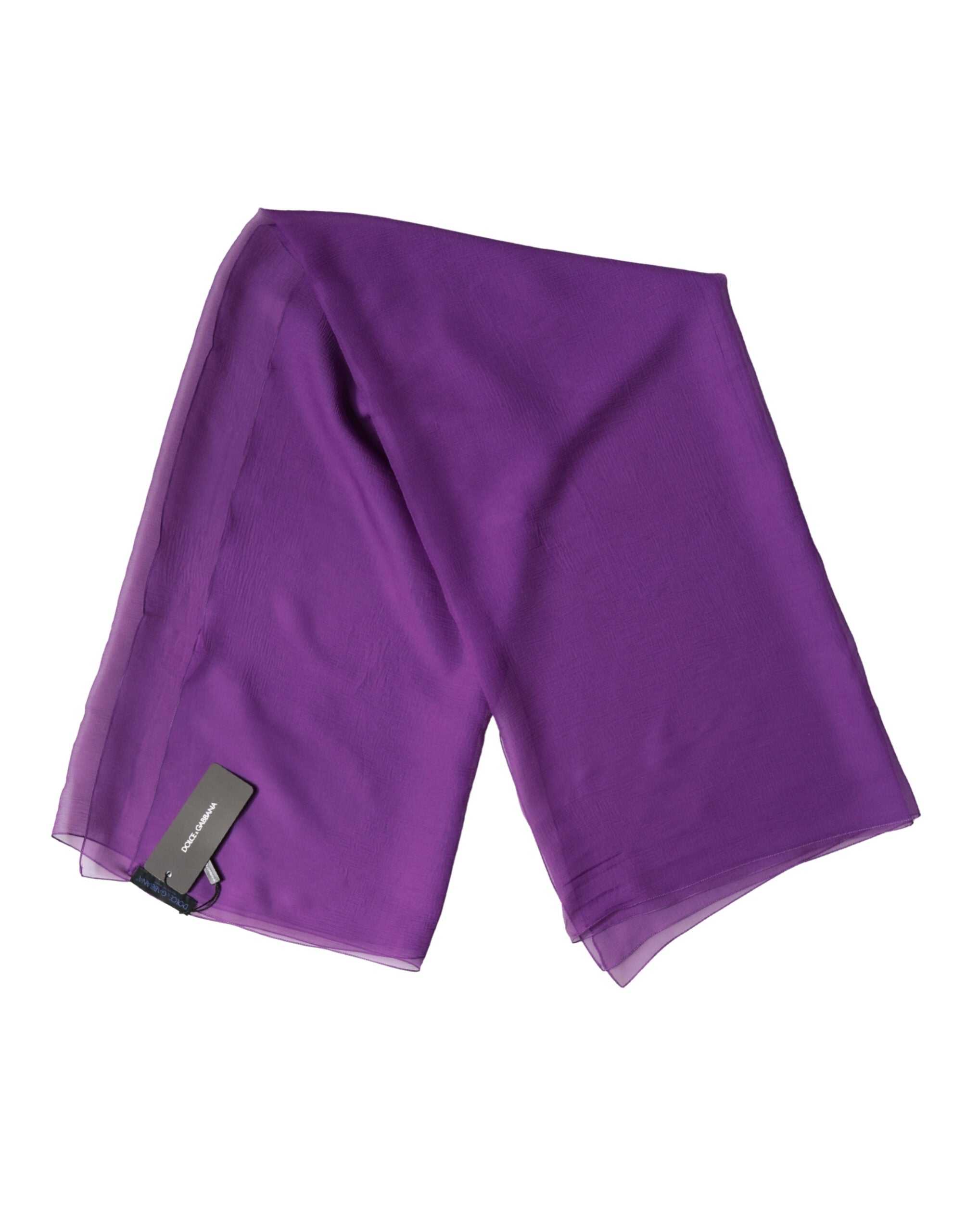 Dolce & Gabbana Purple Silk Scarf Foulard 134cm x 131cm Scarf