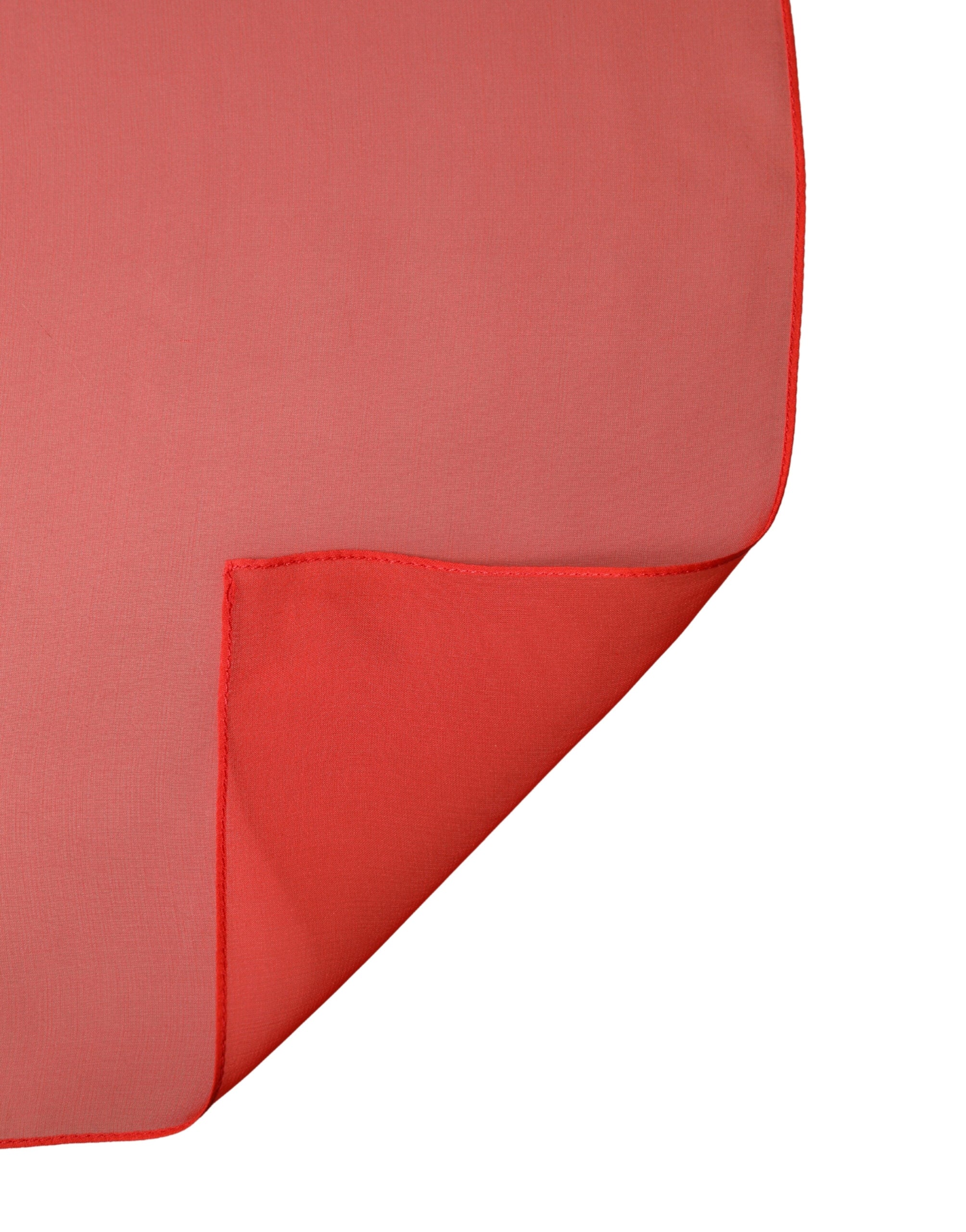Dolce & Gabbana Rotes Seiden-Halstuch Foulard 133cm x 129cm Schal