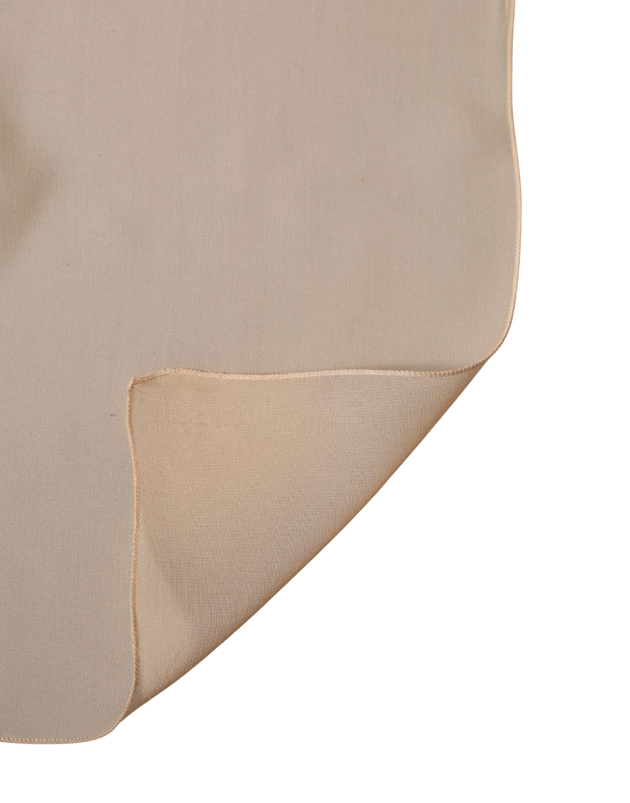 Dolce & Gabbana Beige Seidenschal Stola 272cm x 120cm Schal