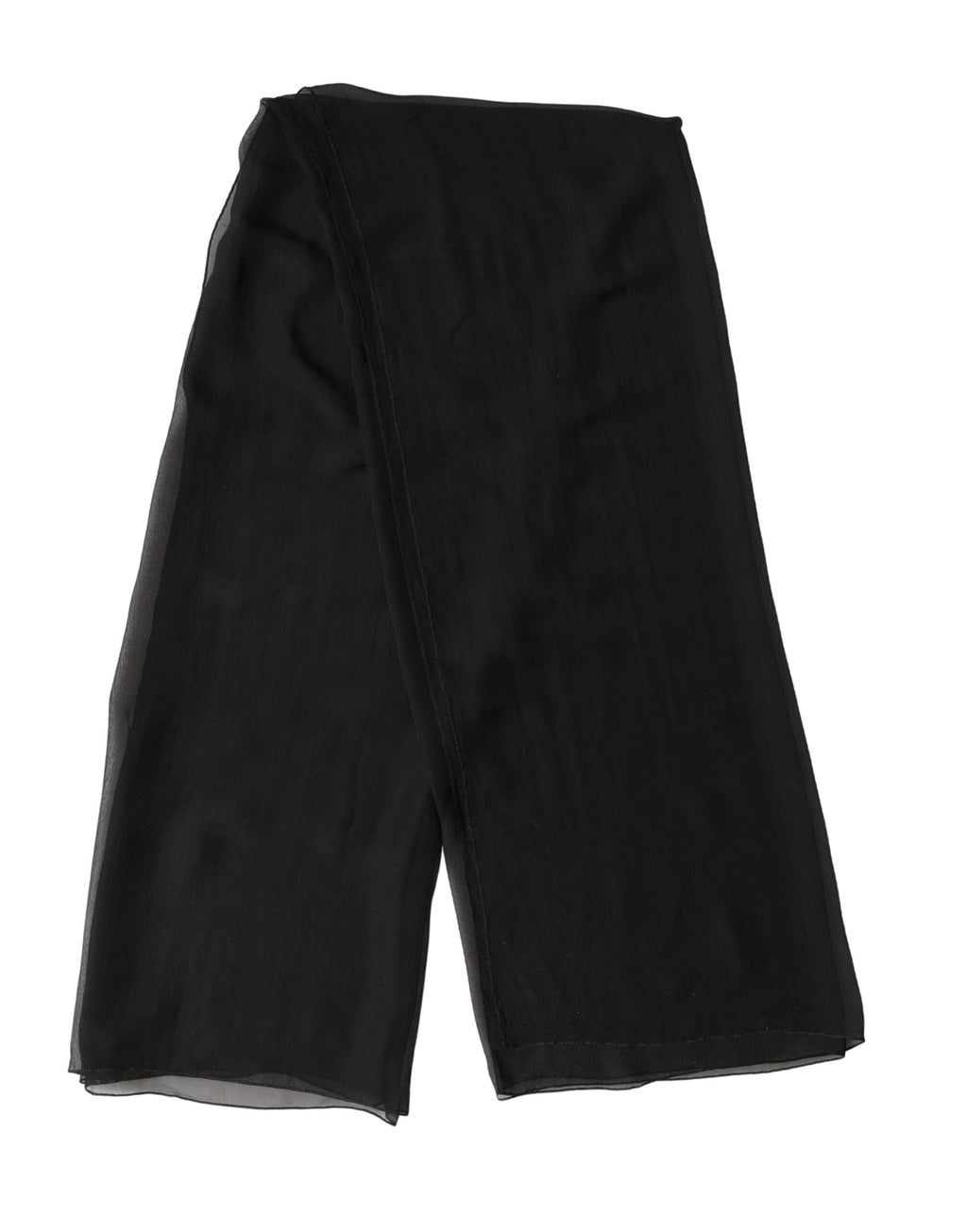 Dolce & Gabbana Schwarzer Seiden-Nackenwickel-Schal Stola 167cm x 126cm
