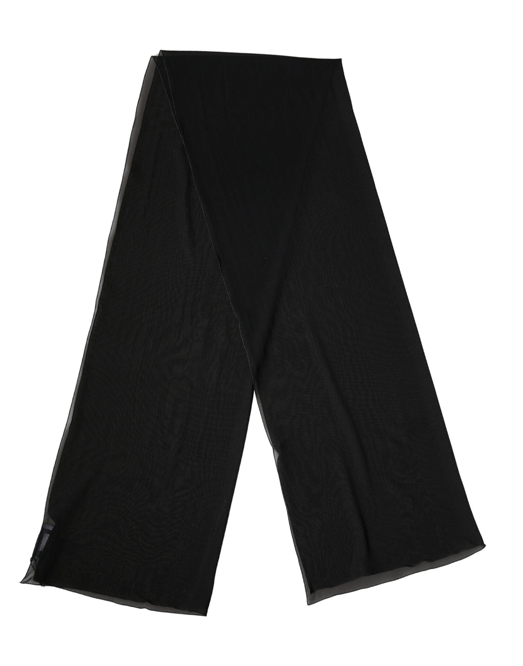 Dolce & Gabbana Black Silk Scarf Stole 200cm x 64cm