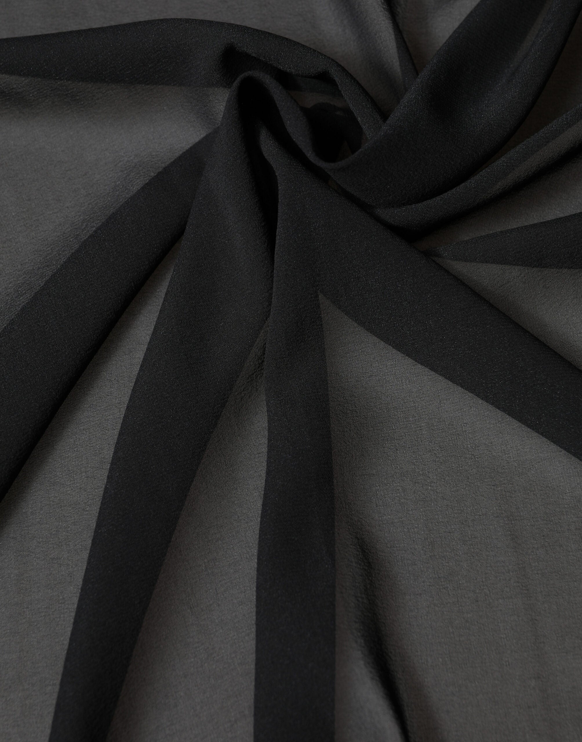Dolce & Gabbana Black Silk Scarf Stole 200cm x 64cm