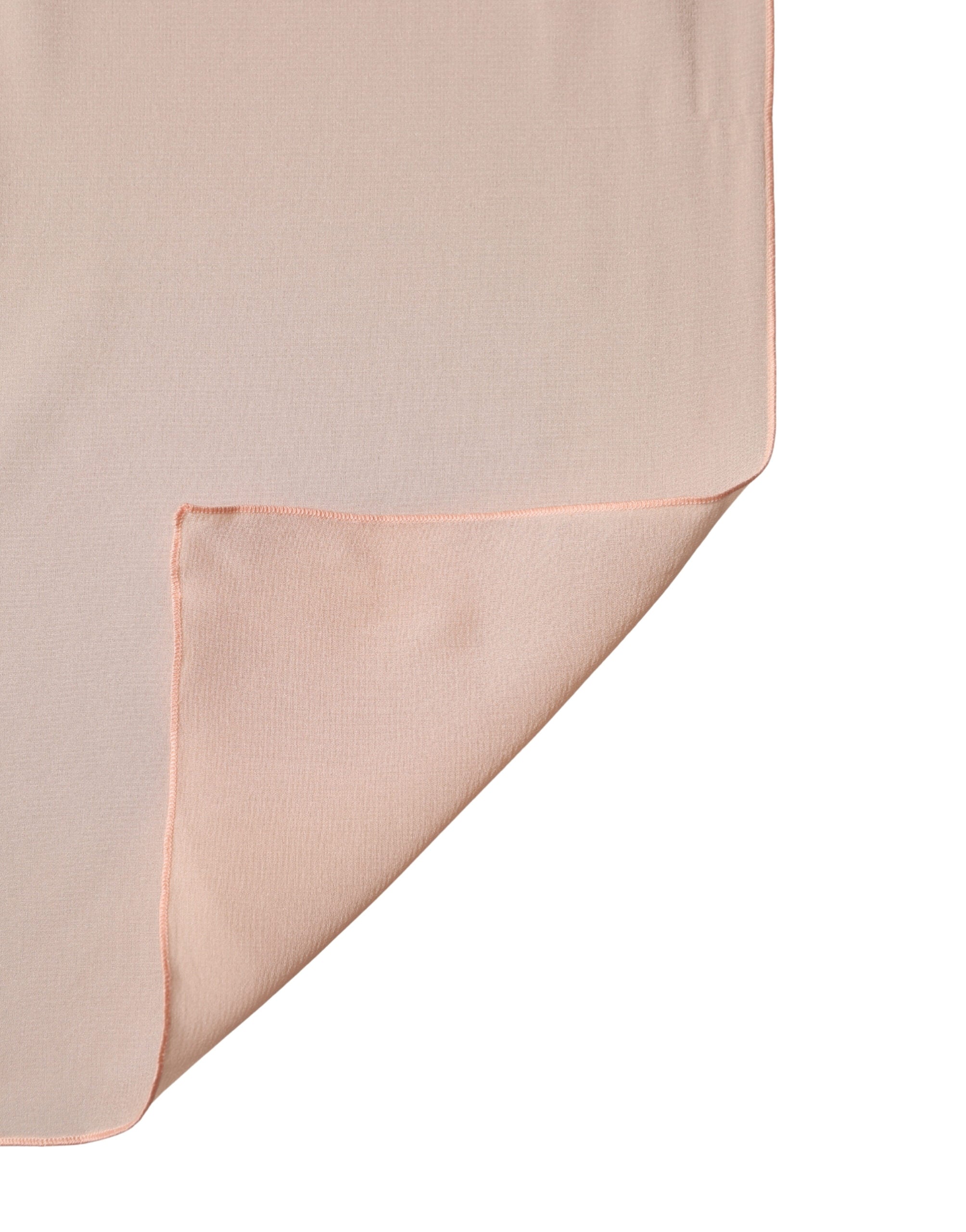 Dolce & Gabbana Peach Silk Scarf Women's Stole 200cm x 64cm Scarf