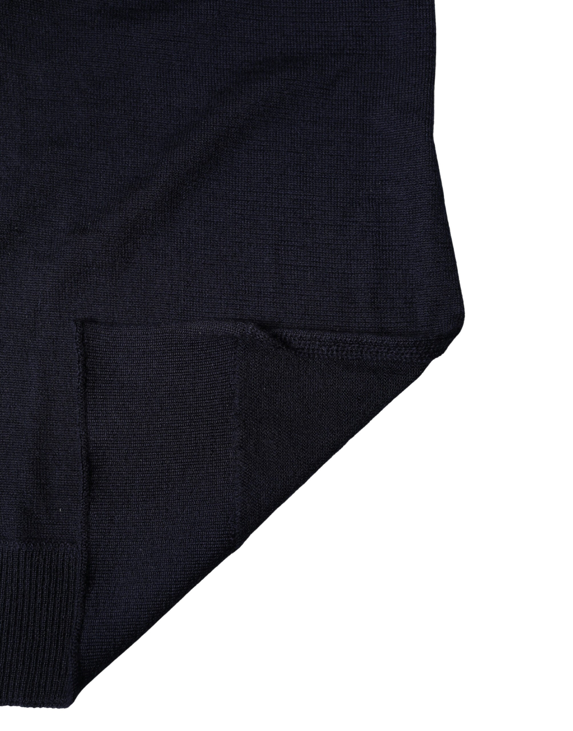 Dolce & Gabbana Black Wool Scarf with Shawl Collar 200cm x 25cm Scarf