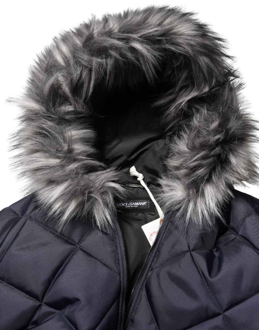 Dolce & Gabbana Black Quilted Lambskin Hooded Jacket