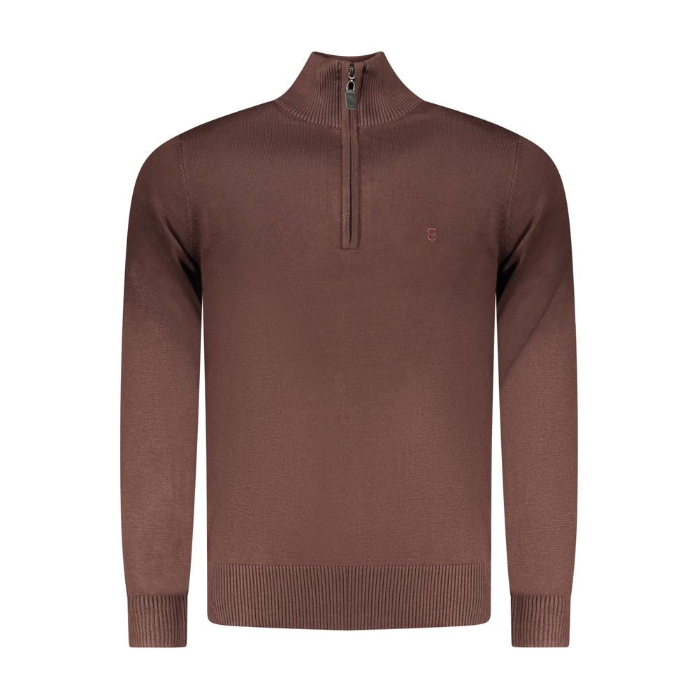 Coveri Moving Marrone Viskose Pullover für Herren