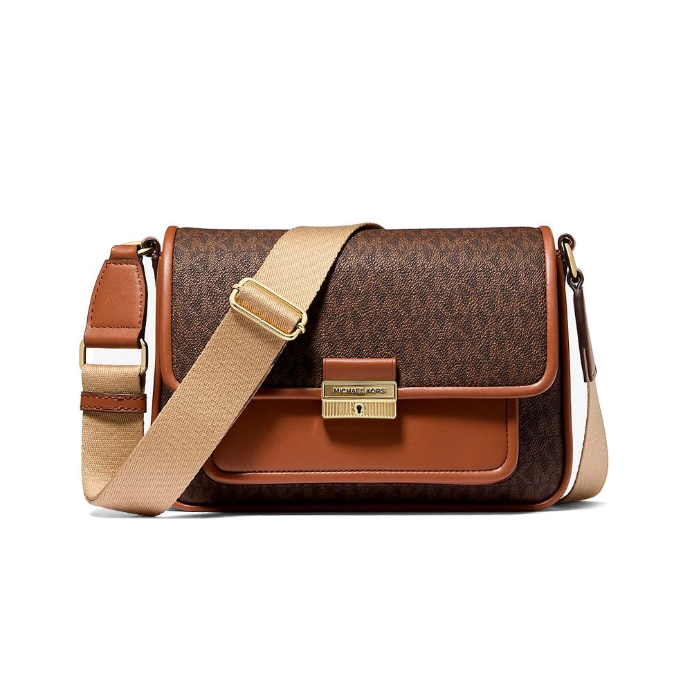 Michael Kors Brown Canvas Shoulder Bag