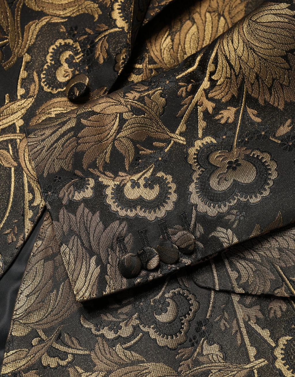 Dolce & Gabbana Goldfarbener Jacquard-Sakko mit einem Knopf