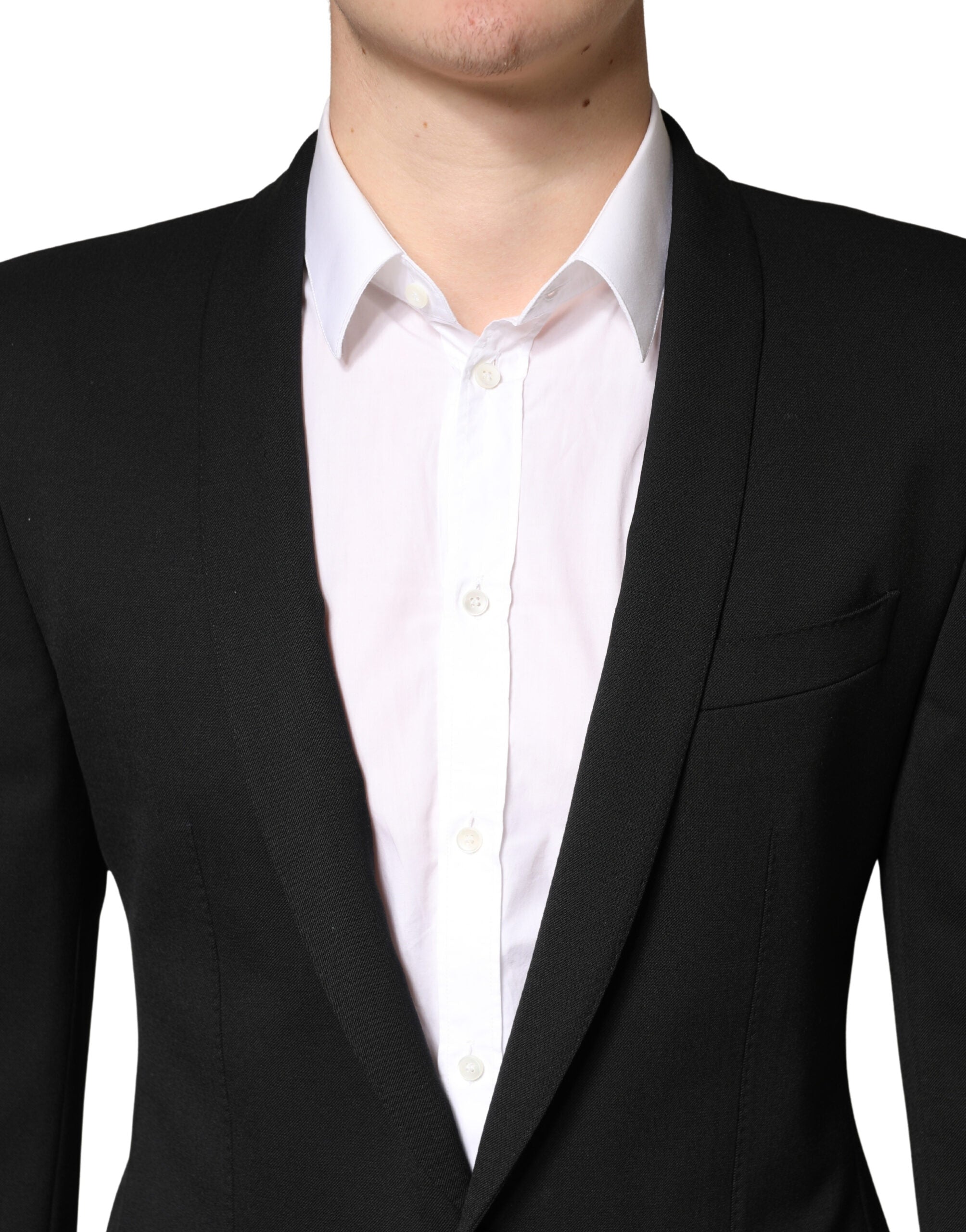 Dolce & Gabbana Schwarzer Blazer mit Verzierungen, Einreiher
