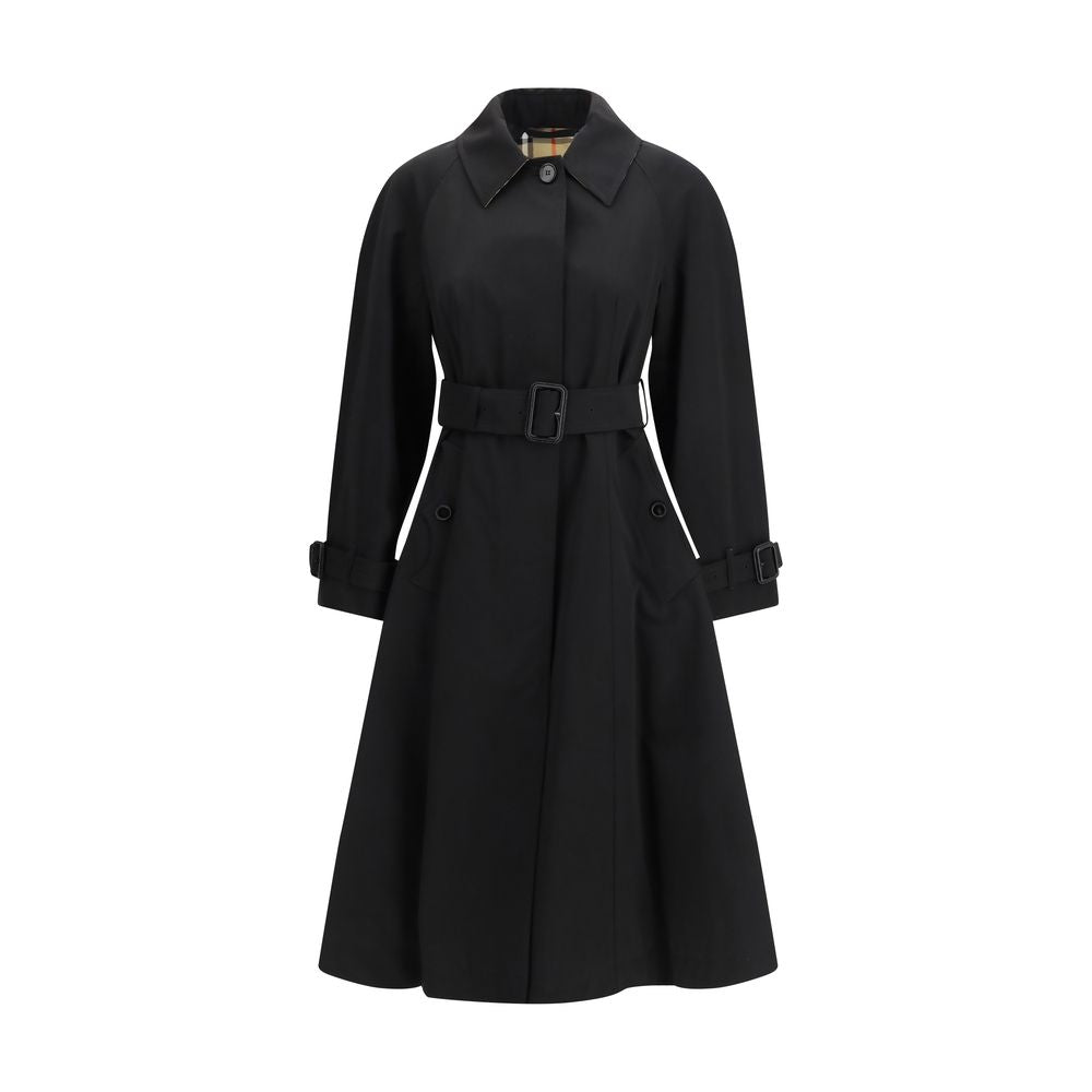 Burberry Schwarzer Trenchcoat aus Baumwolle