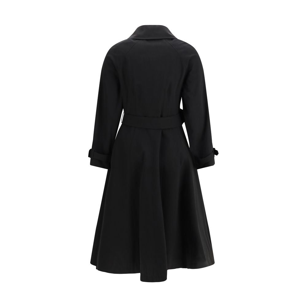 Burberry Schwarzer Trenchcoat aus Baumwolle