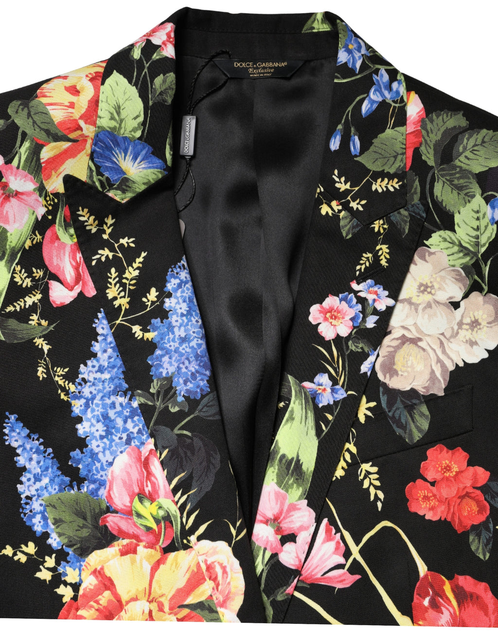 Dolce & Gabbana Schwarzer Blumen-Sakko-Anzug MARTINI 2-teilig