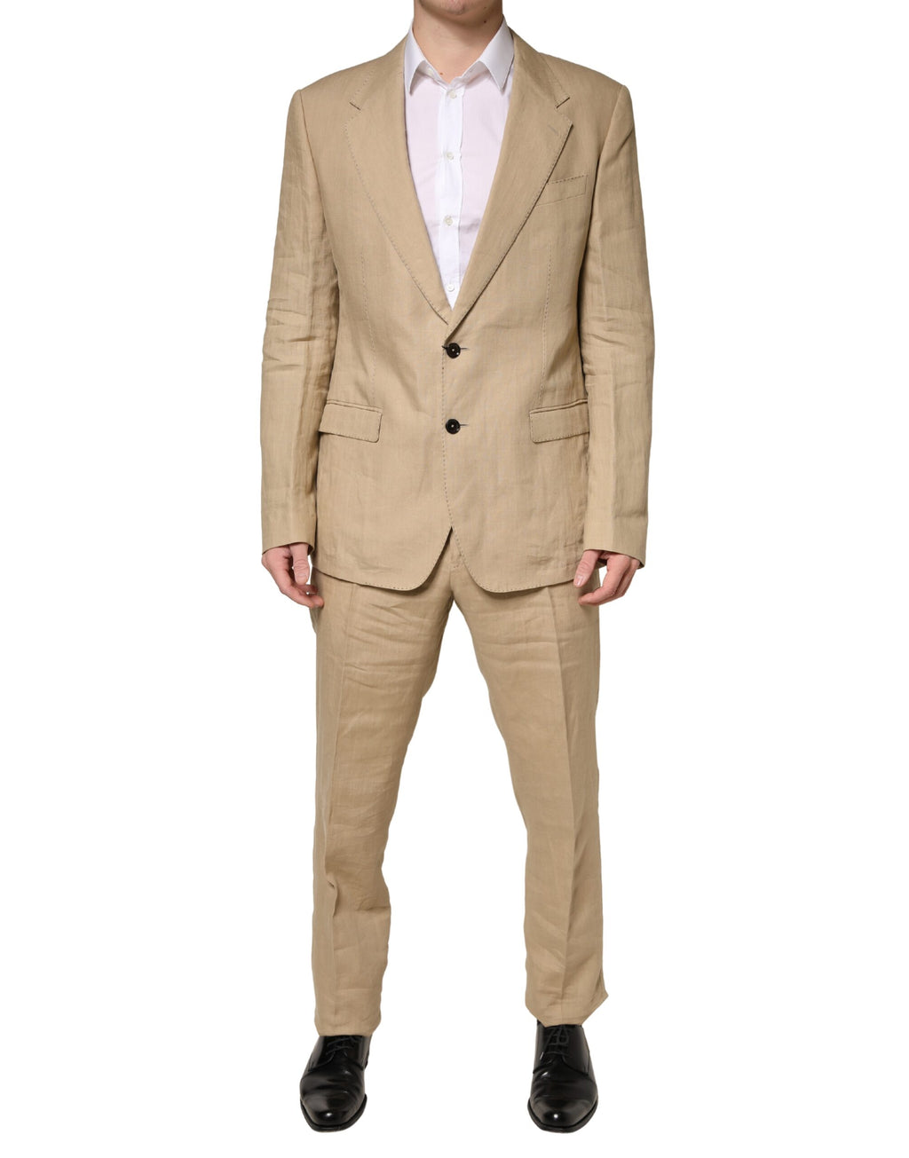Dolce & Gabbana Beige TAORMINA Single-Breasted Formal 2-Piece Suit