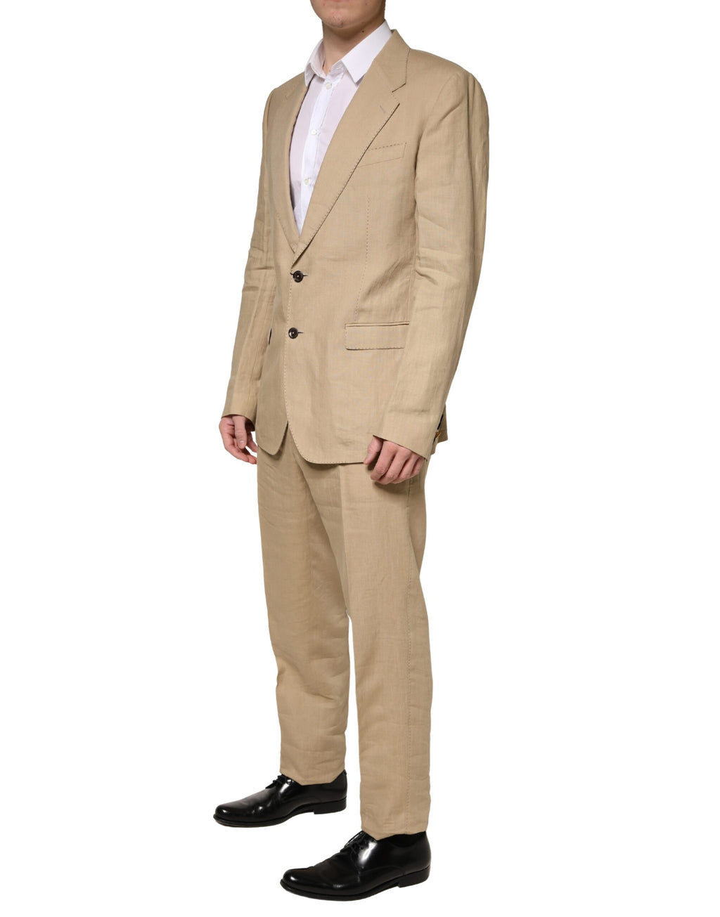 Dolce & Gabbana Beige TAORMINA Single-Breasted Formal 2-Piece Suit