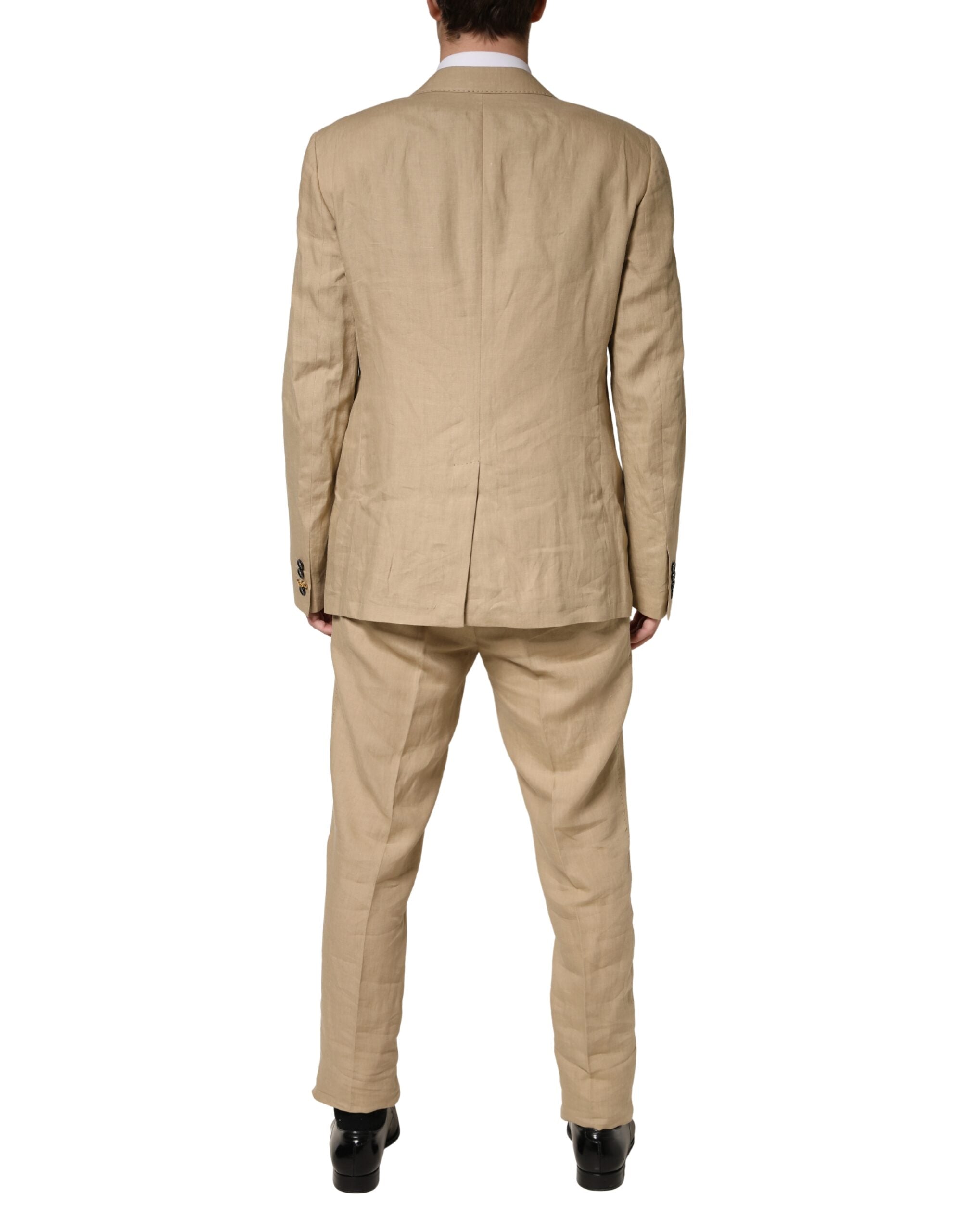 Dolce & Gabbana Beige TAORMINA Single-Breasted Formal 2-Piece Suit