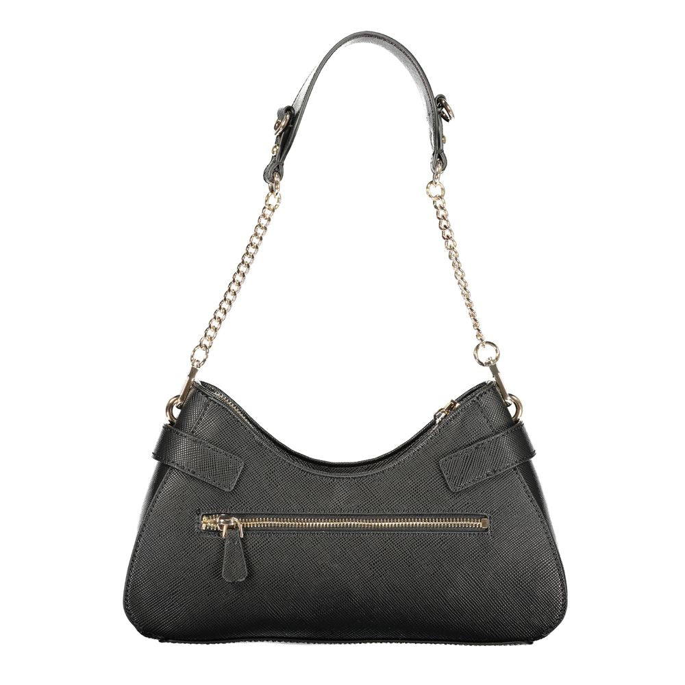 Guess Jeans Schwarze Damen-Handtasche aus Polyurethan