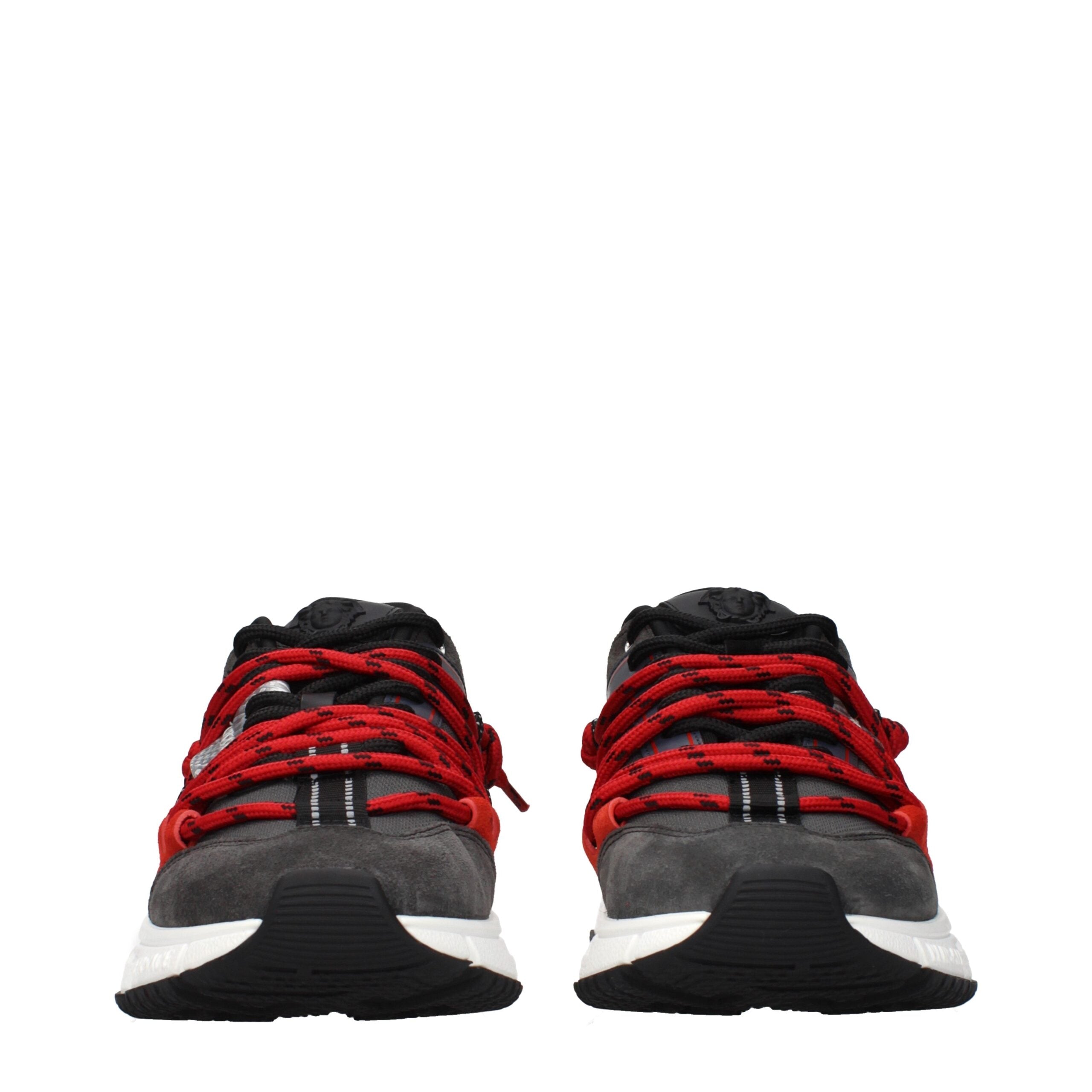 Versace Graue Leder Chunky Sneaker