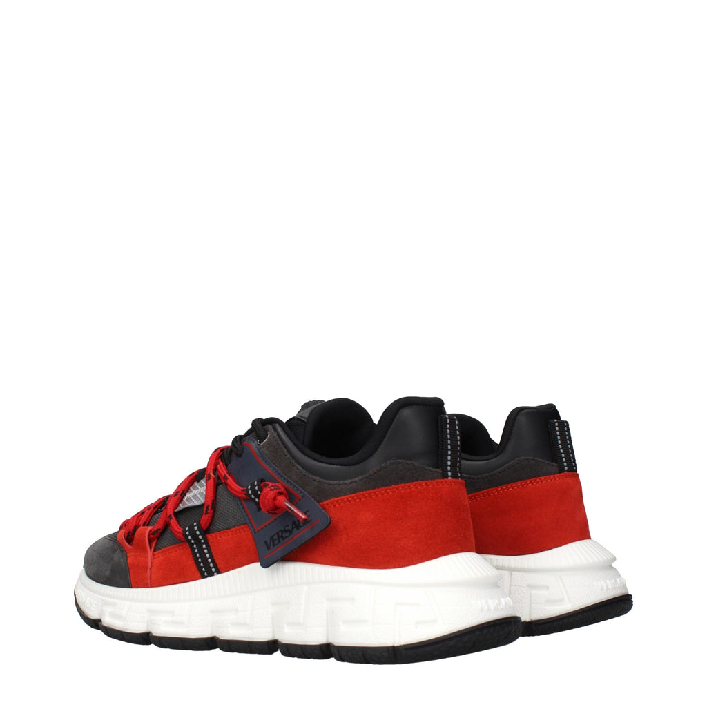 Versace Graue Leder Chunky Sneaker