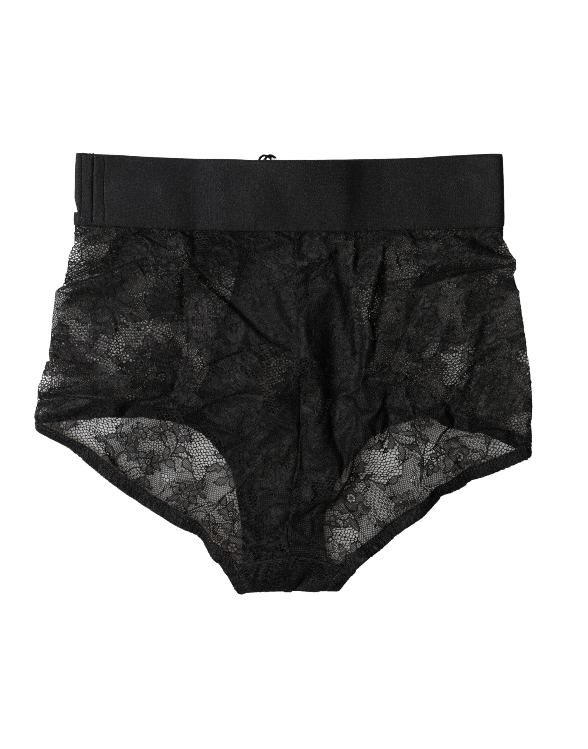 Dolce & Gabbana Schwarzer Girdle mit Logo, High Waist Panty Unterwäsche