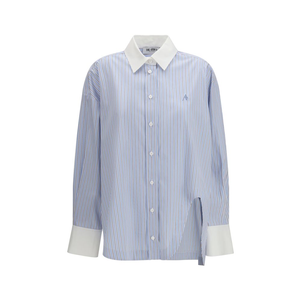 The Attico Blaues Baumwollhemd mit Muster
