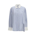The Attico Blaues Baumwollhemd mit Muster