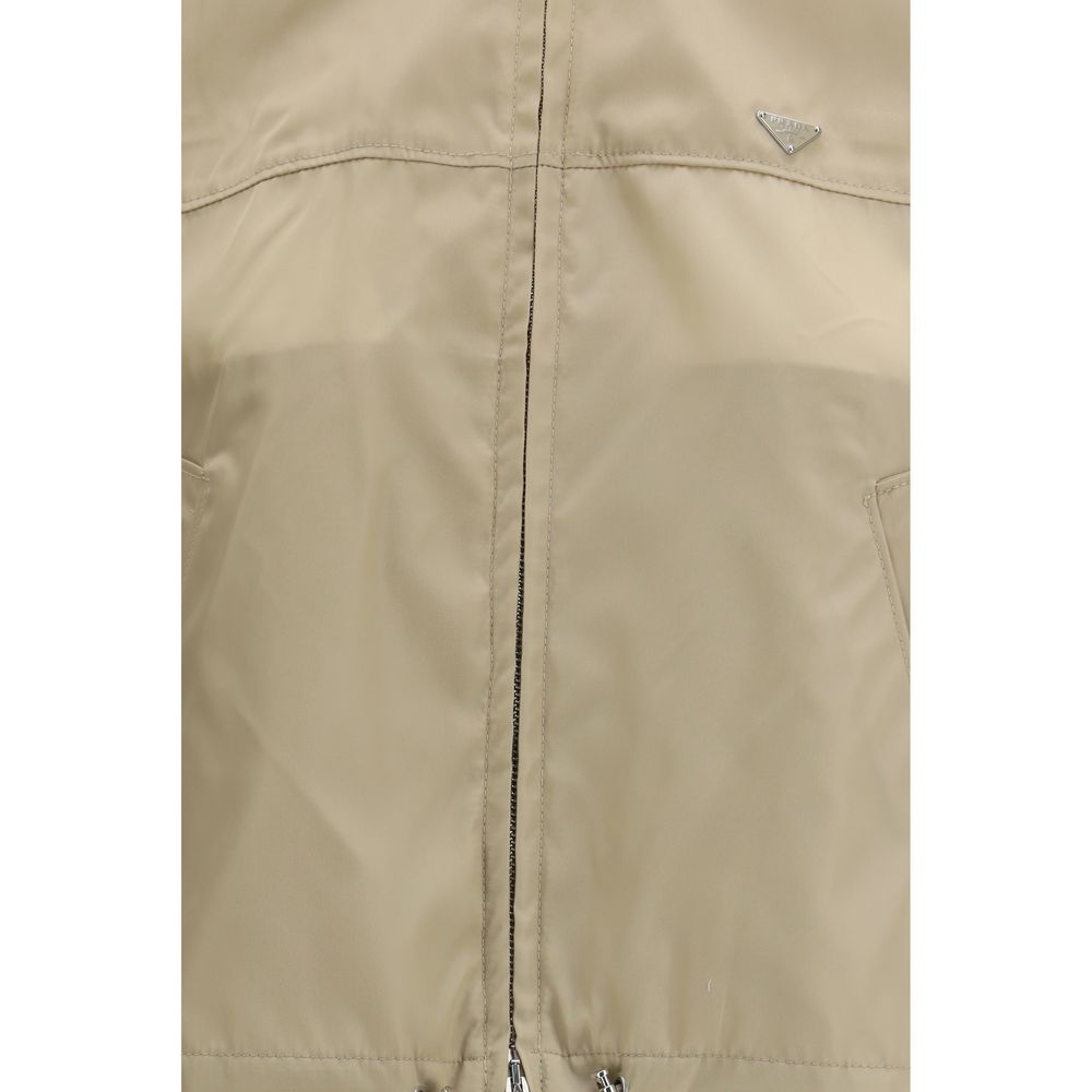 Prada Beige Jacke aus recyceltem Polyamid