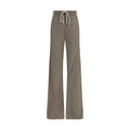 Rick Owens Braune Seidenhose mit ausgestelltem Bein
