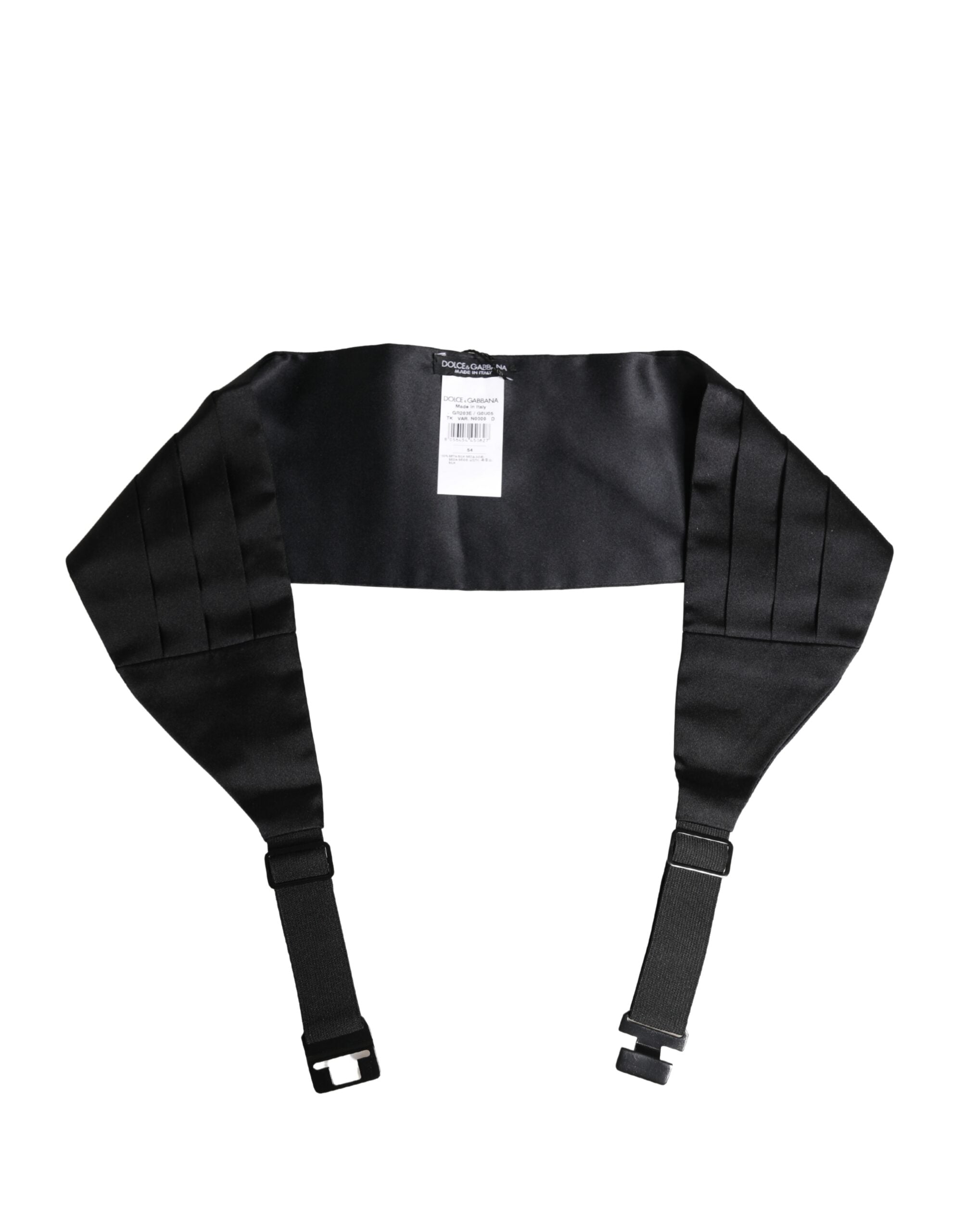 Dolce & Gabbana Black 100% Silk Cummerbund