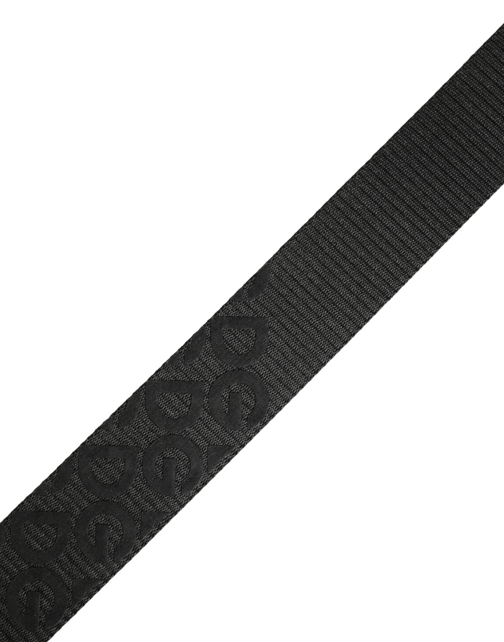 Dolce & Gabbana Black Belt with Logo Monogram and Silver Metal Buckle