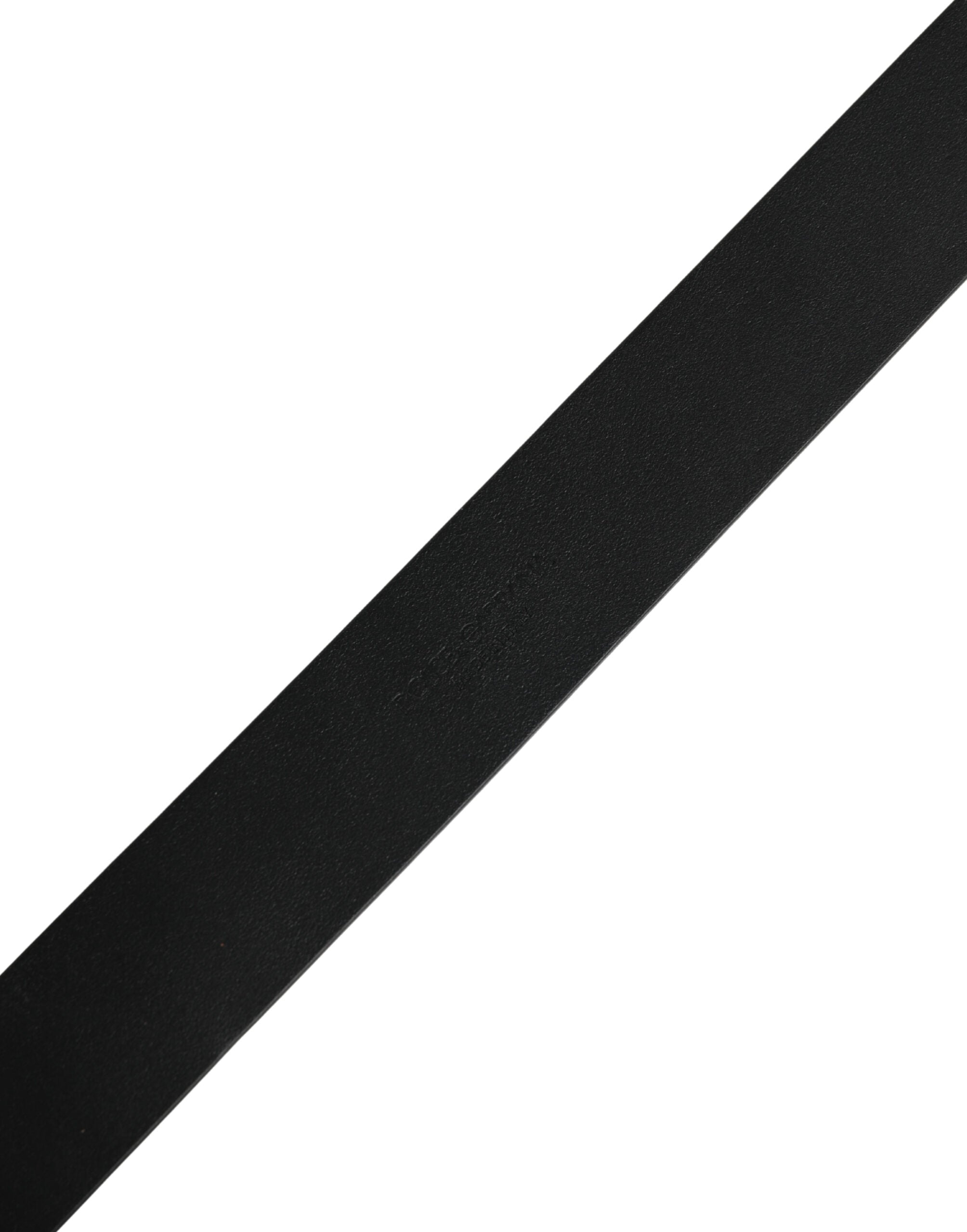 Dolce & Gabbana Black Calfskin Belt with Gold Metal Buckle