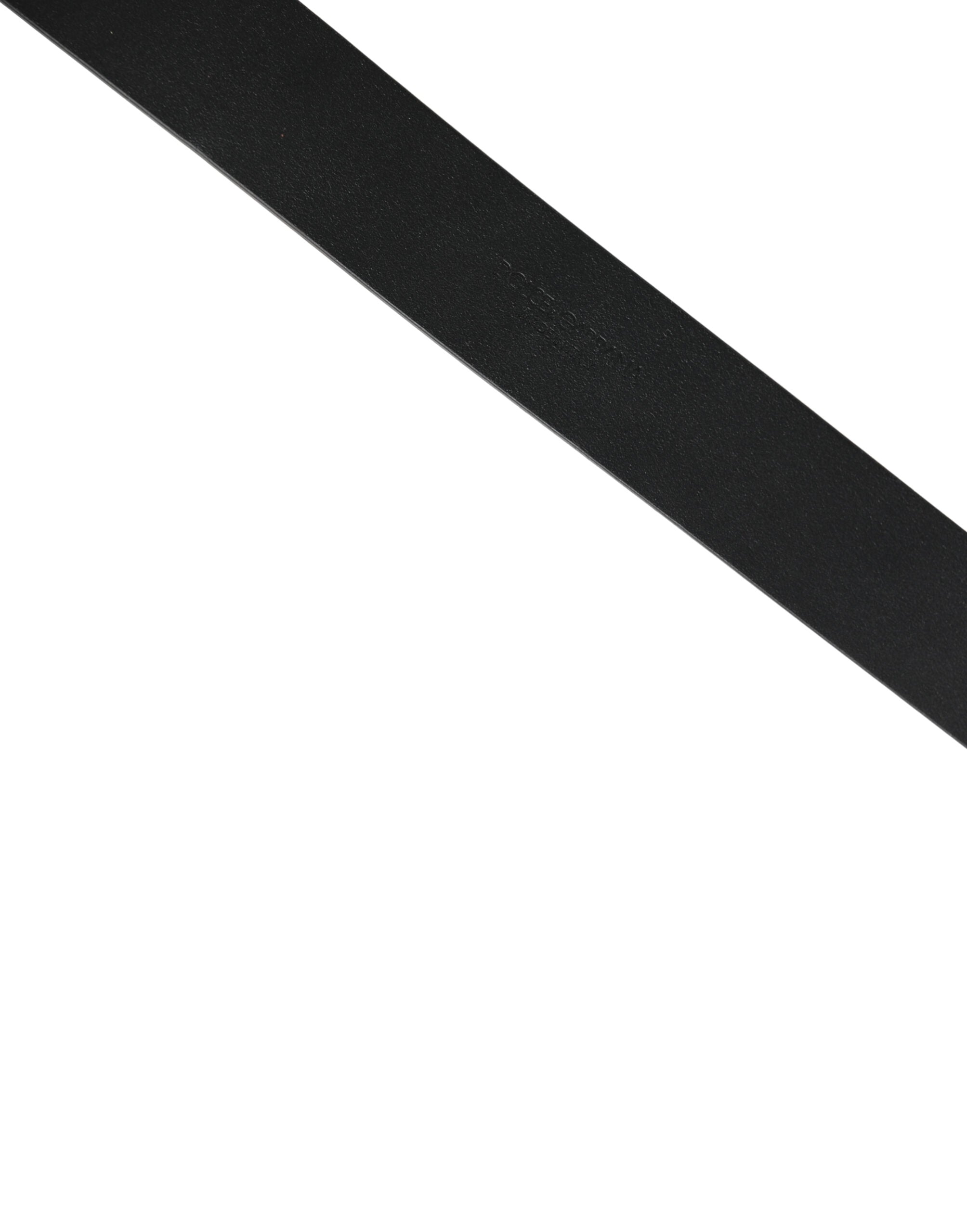 Dolce & Gabbana Black Calfskin Belt with Gold Metal Buckle