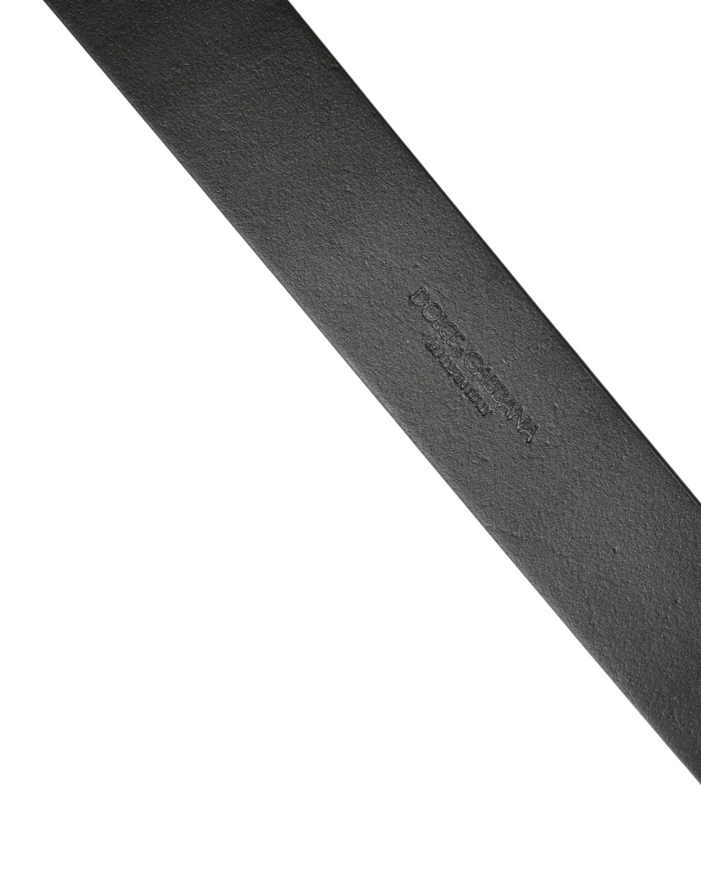 Dolce & Gabbana Black Calfskin Belt with Silver Metal Buckle