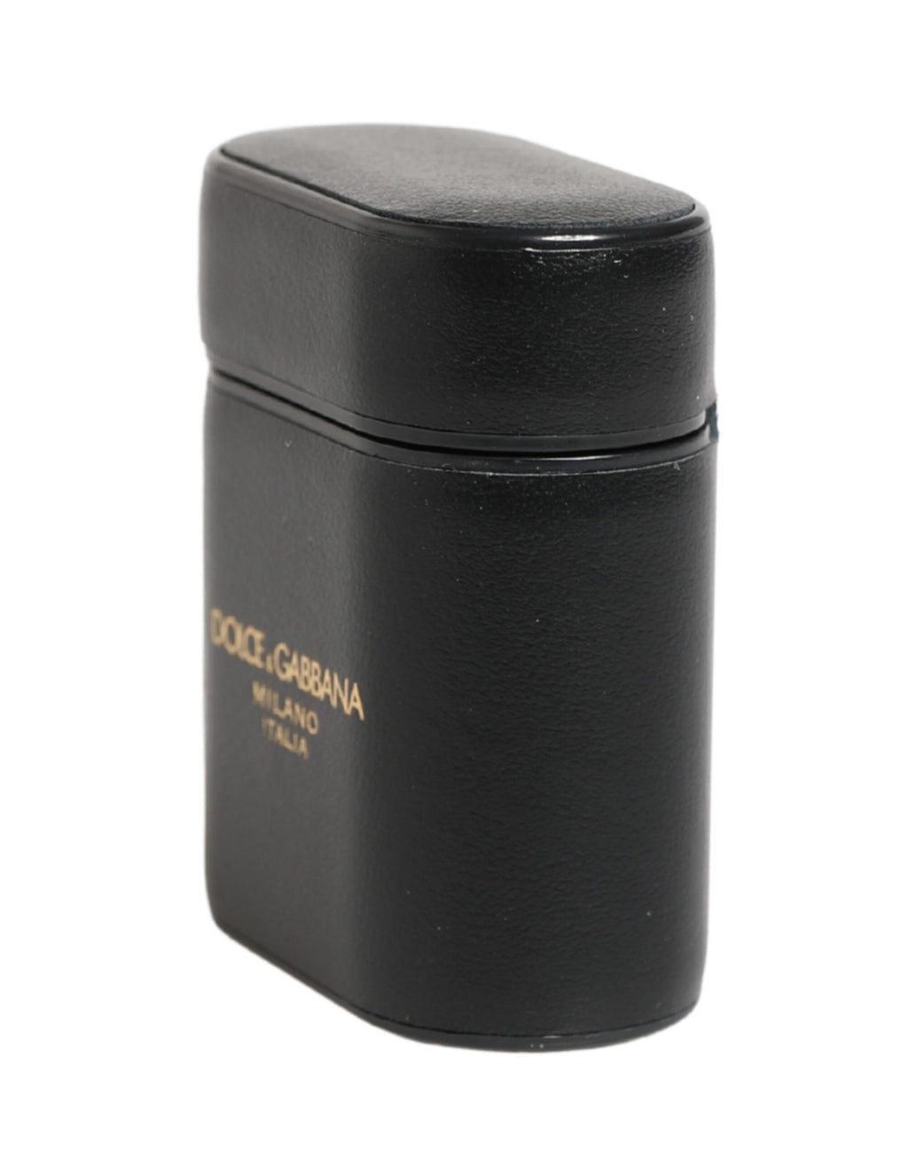 Dolce & Gabbana Schwarzet Kalbsleder-Flip-Hülle mit Logo-Print für Airpods