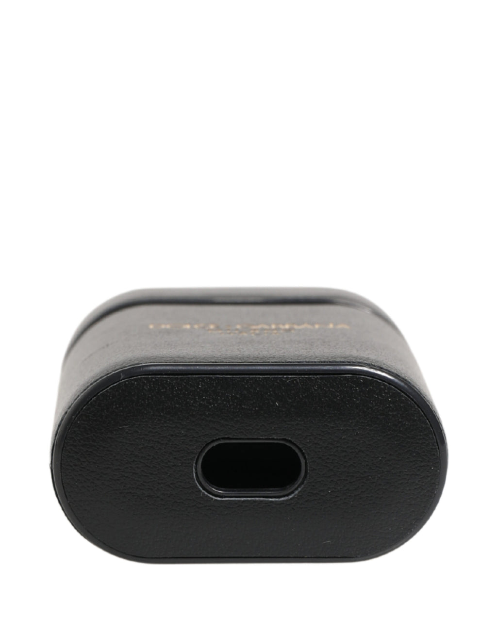 Dolce & Gabbana Schwarzet Kalbsleder-Flip-Hülle mit Logo-Print für Airpods