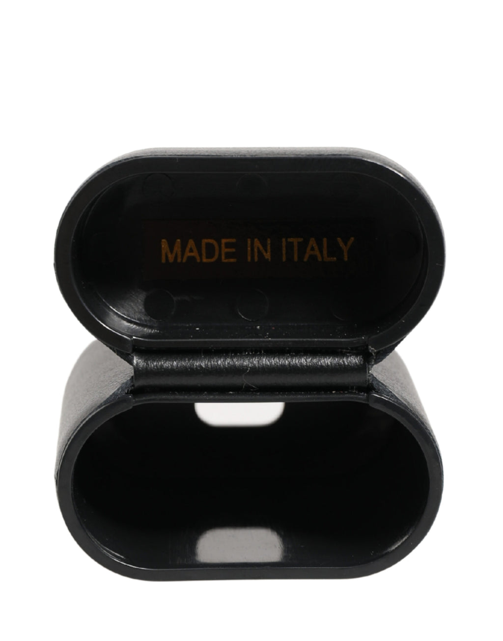 Dolce & Gabbana Schwarzet Kalbsleder-Flip-Hülle mit Logo-Print für Airpods