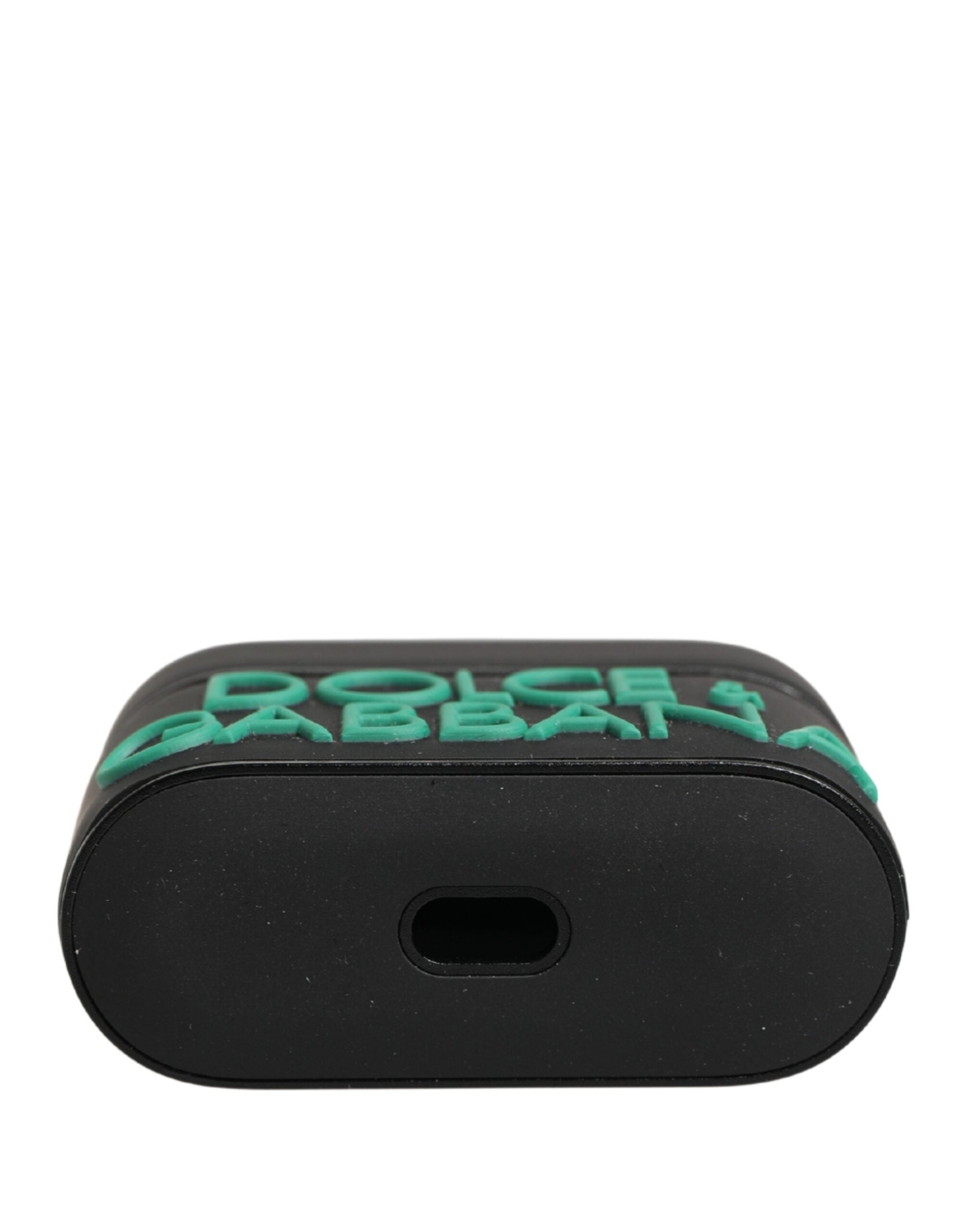 Dolce & Gabbana Women's Black Logo-Embossed PVC Flip Holder for Airpods