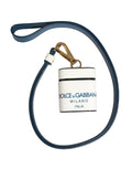 Dolce & Gabbana White Logo Calfskin Flip AirPods Case