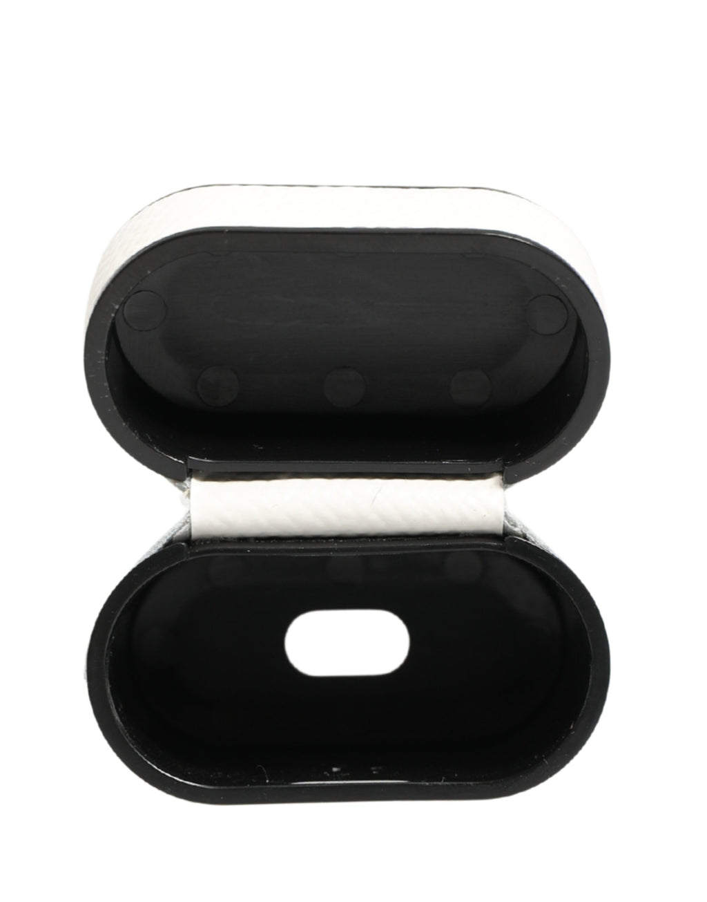 Dolce & Gabbana White Logo Calfskin Flip AirPods Case