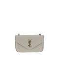 Saint Laurent Weiße Lammleder Schultertasche Ovis Aries Aries