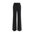 Max Mara Black Flared Fleece-Wool Trousers