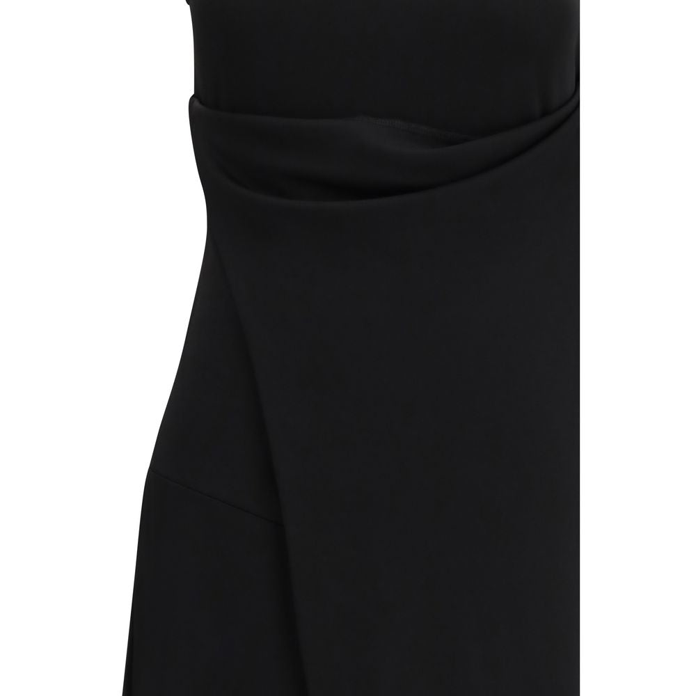Ami Paris Schwarzes Viskose-Freizeitkleid