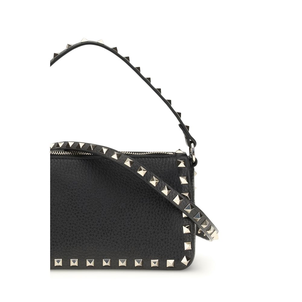 Valentino Garavani Black Calfskin Bos Taurus Shoulder Bag