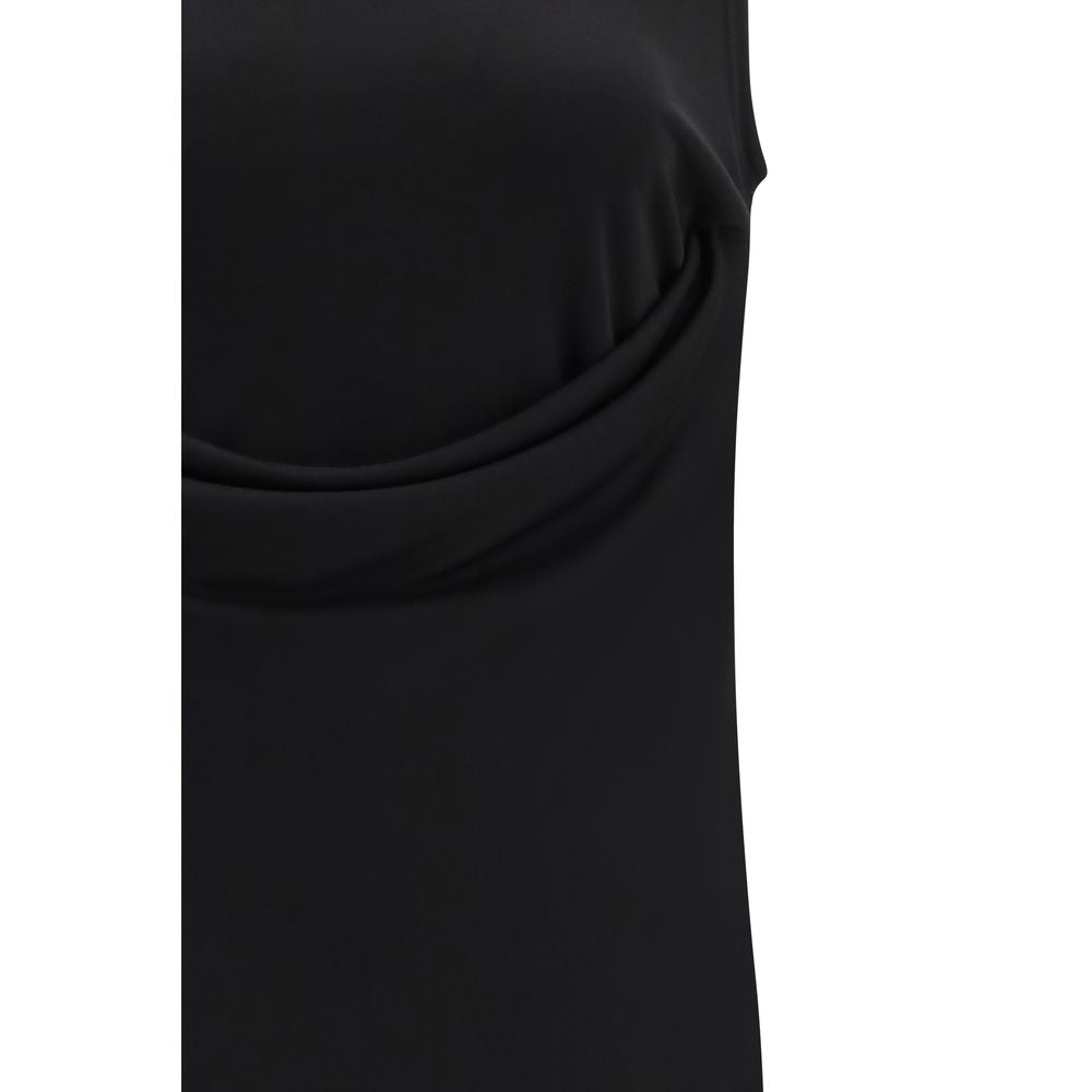 Ami Paris Schwarzes Viskose-Freizeitkleid