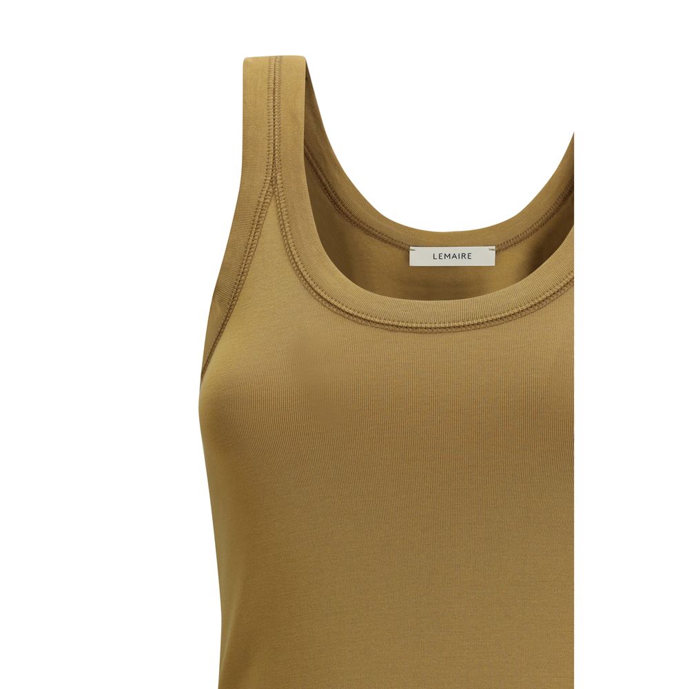 Lemaire Braune Baumwoll-Tanktops