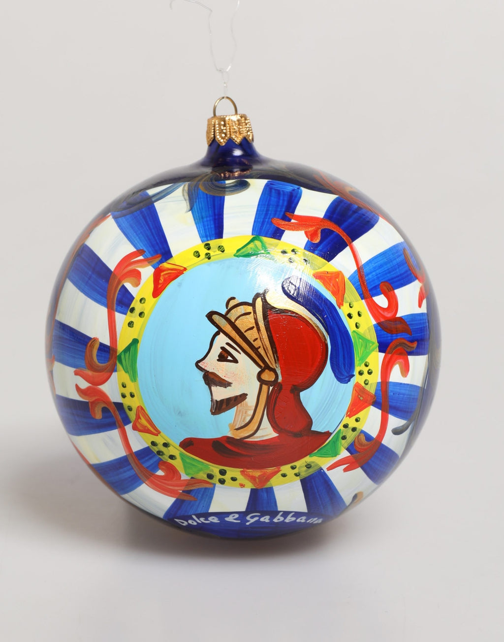Dolce & Gabbana Multicolored Hand-Painted Sicilian Christmas Bauble